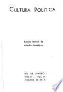 Cultura política; revista mensal de estudos brasileiros