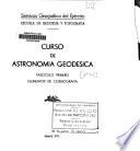 Curso de astronomía geodésica