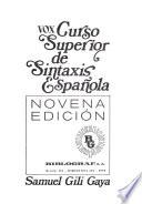 Curso superior de sintaxis española