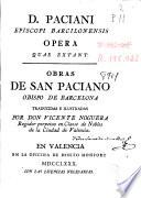 D. Paciani episcopi barcilonensis Opera quae extant