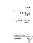 Daily Report: People's Republic of China. Index