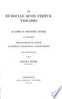 De Eudociae quod fertur violario