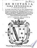 De historia, para entenderla y escrivirla