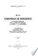 De la comunidad de herederos