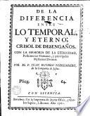 De la diferencia entre lo temporal y eterno