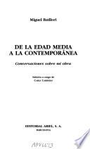De la Edad Media a la contemporánea