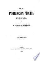 De la instruccion publica en Espana