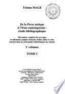 De la Perse antique à l'Iran contemporain