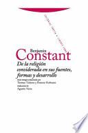 De la religión considerada en sus fuentes, formas y desarrollo