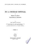 De la sociedad conyugal