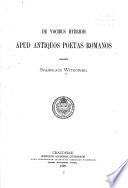 De vocibus hybridis apud antiquos poetas Romanos
