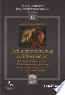 Deber precontractual de información