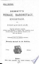 Debrett's Illustrated Peerage and Baronetage, Titles of Courtesy and the Knightage