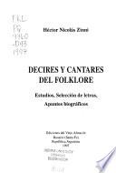 Decires y cantares del folklore
