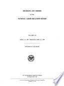Decisions and Orders of the National Labor Relations Board