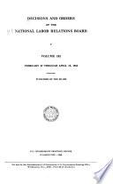 Decisions and Orders of the National Labor Relations Board
