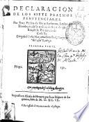 Declaracion de los siete Psalmos Penitenciales