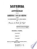 Defensa de la autoridad de los gobiernos y de los obispos contra las pretensiones de la curia Romana