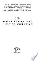 Del actual pensamiento jurídico argentino