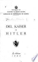 Del kaiser a Hitler