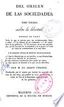 Del origen de las sociedades
