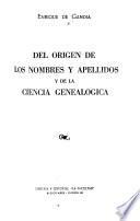 Del origen de los nombres y apellidos y de la ciencia genealógica