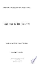 Del sexo de los filósofos