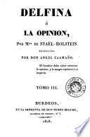 Delfina, ó, La opinion
