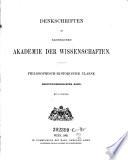 Denkschriften der Kaiserlichen Akademie der Wissenschaften, Philosophisch-Historische Klasse