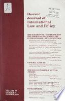 Denver Journal of International Law and Policy