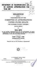 Department of Transportation and Related Agencies Appropriations for Fiscal Year 1997: Nondepartmental witnesses