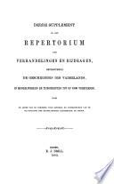 Derde supplement op het repertorium der verhandelingen en bijdragen betreffende de geschiedenis des vaderlands, in mengelwerken en tijdschriften tot op 1890 verschenen