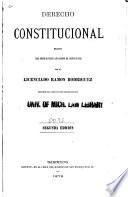 Derecho constitucional escrito para servir de texto a los alumnos del Colegio Militar