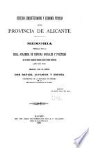 Derecho consuetudinario y economía popular de la provincia de Alicante