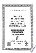 Derechos de los condes de Benavente a la grandeza de primera clase