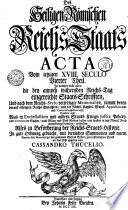Des Heiligen Römischen Reichs-Staats ACTA