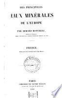 Des Principales eaux minérales de l'Europe, 1
