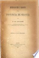 Descripción física y geológica de la provincia de Segovia