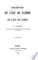 Description de l'Ile de Patmos et de l'Ile de Samos