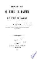Description de l'île de Patmos et de l'île de Samos