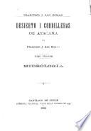 Desierto i cordilleras de Atacama: Hidrología