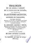 Dialogos de las armas de la nobleza de Espana