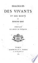 Dialogues des vivants et des morts