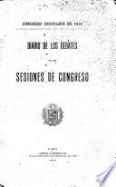 Diario de los debates de las sesiones de Congreso