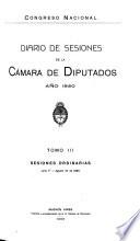 Diario de sesiones de la Cámara de Diputados