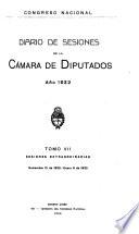 Diario de sesiones de la Cámara de Diputados