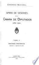 Diario de sesiones de la Cámara de Diputados