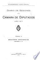 Diario de sesiones de la Cámara de Diputados