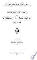 Diario de sesiones de la Cámara de diputados
