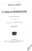 Diario de sesiones de la Cámara de Representantes